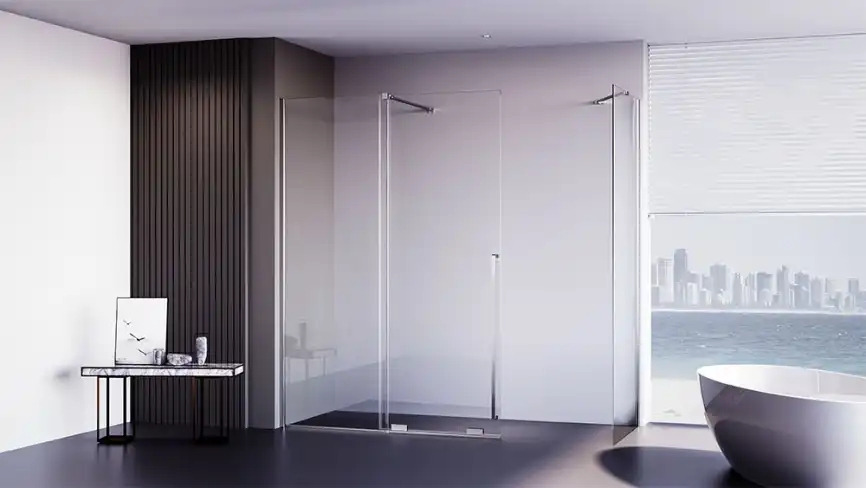 Душевой уголок  Veconi Premium Trento 150х80 PTC50-SP-15080-CH-01-C4, стекло Прозрачное профиль Хром фото 2