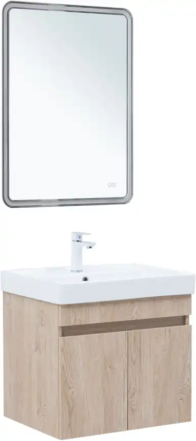 Тумба под раковину Aquanet Оптима 60 дуб светлый, 344803 фото 7