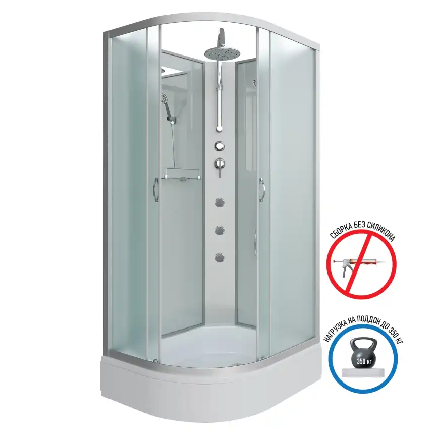 Душевая кабина Niagara Classic 90х80х210 NG-33984-14RBKTG средний поддон, с гидромассажем, 339844RBKTG фото 1