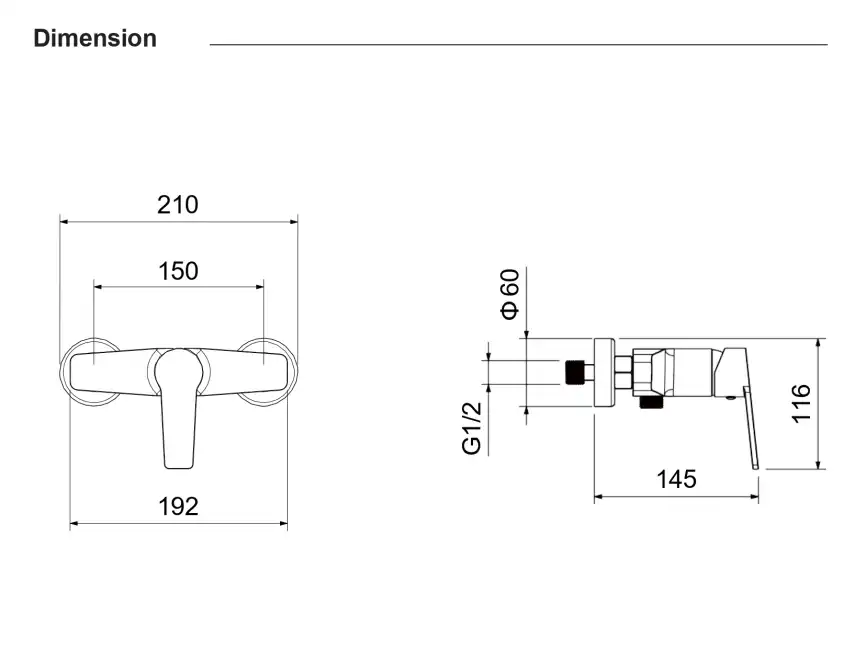 Смеситель для душа Aquatek Лугано AQ1760CR, Хром фото 2