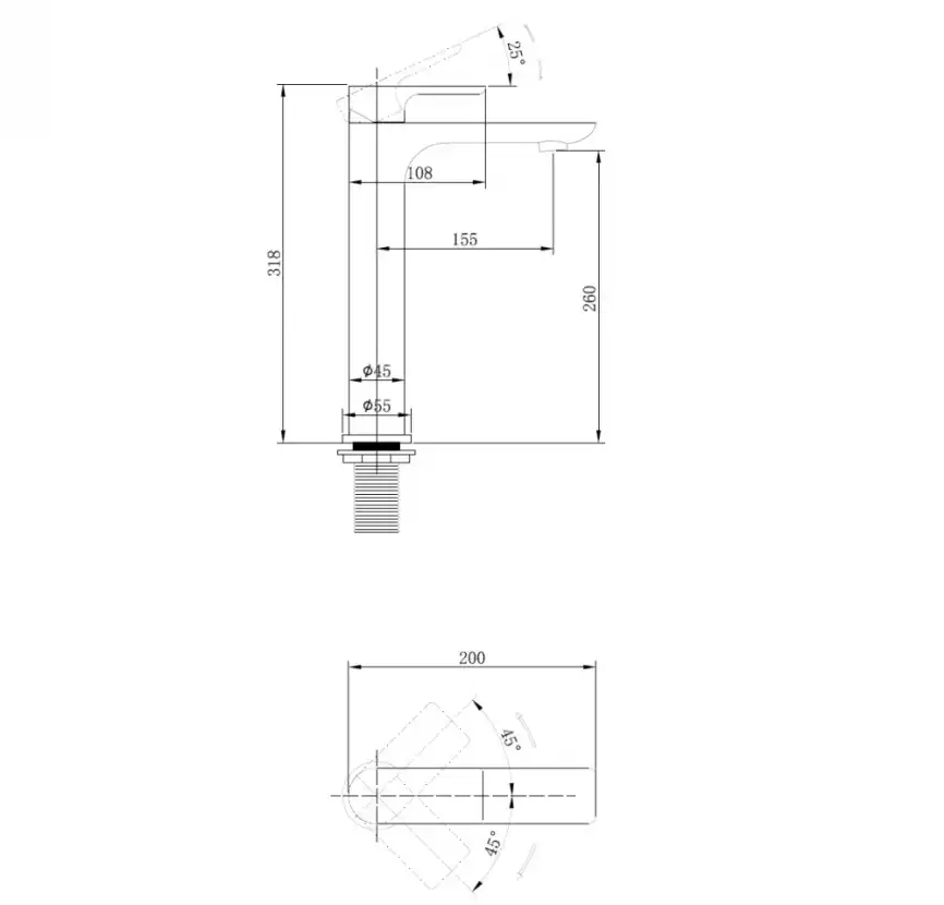 Смеситель для накладной раковины Abber Weiss Insel AF8011W, однорычажный, высокий, Хром / Белый фото 3