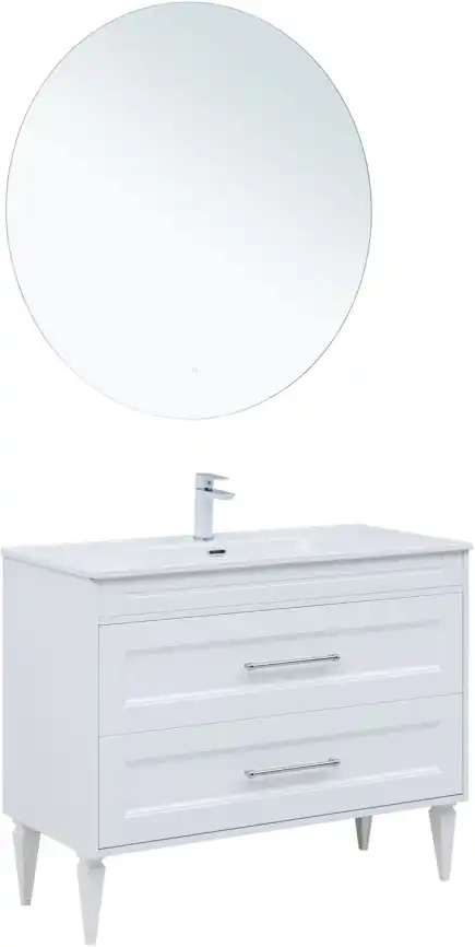 Тумба под раковину Aquanet Бостон New 100 белый сатин, 306369 фото 5