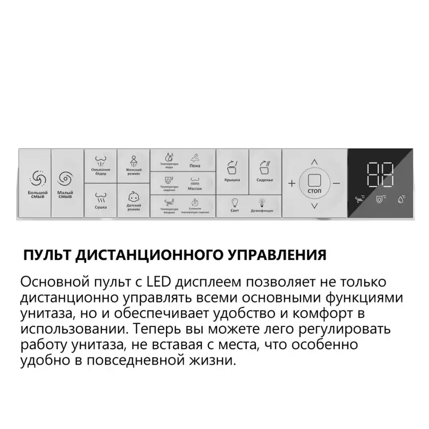 Электронный унитаз-биде ABBER Rechteck AC1216S подвесной белый фото 14