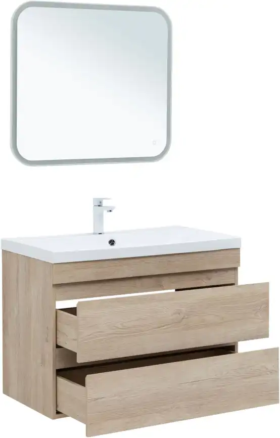 Тумба под раковину Aquanet Нота New 90 дуб светлый 334199 фото 6