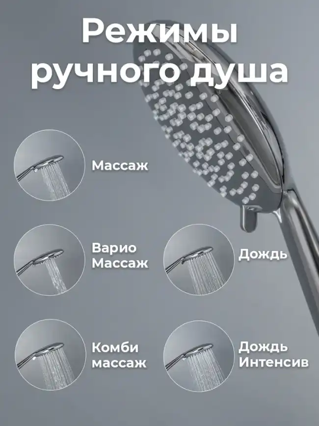 Встраиваемая душевая система AVS TERMO 811-503-CR термостат, с изливом хром фото 8