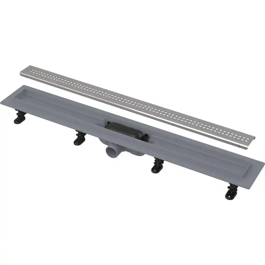 Душевой лоток AlcaPlast APZ9-850M Simple с перфорированной решеткой / Нержавеющая сталь фото 1