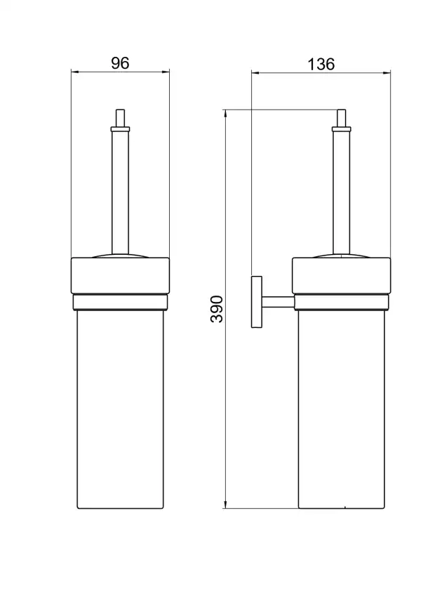 Ершик для унитаза Aquatek Бетта AQ4610CR, Хром фото 2