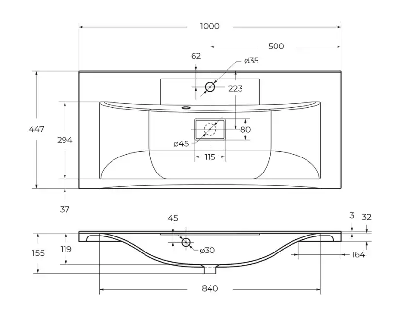 Раковина из искусственного камня BelBagno BB1000/445-LV-ART-PR-NERO фото 5