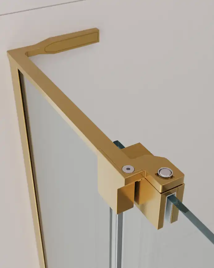 Душевой уголок CEZARES SLIDER-AH-2-90/100-100/110-C-BORO стекло Прозрачное, профиль Брашированное золото фото 3