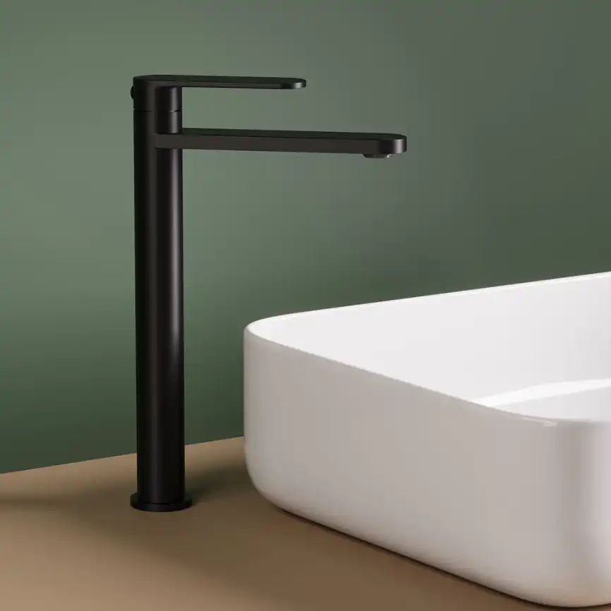 Смеситель для раковины AVS Beauty высокий, черный матовый, 811-551-MB фото 1