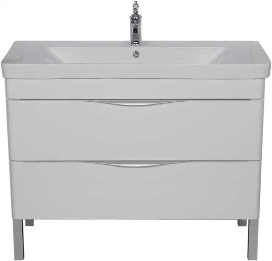 Раковина Sanovit LUXURY 105 11105-KL прямоугольная, Белая глянцевая фото 5