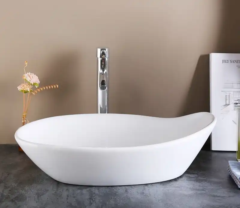 Раковина накладная CeramaLux 655х380х110 9052, цвет Белый фото 3