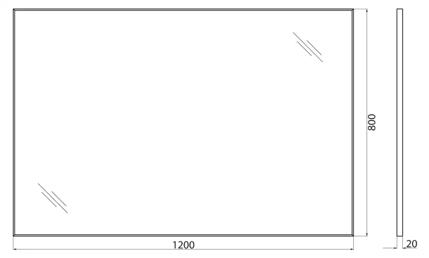 Зеркало BelBagno SPC-AL 120х80 SPC-AL-1200-800 без подсветки, Сатин фото 9