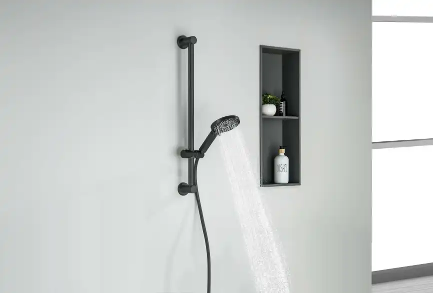 Душевой гарнитур Aquatek Лугано AQ2022MB, Черный матовый фото 6