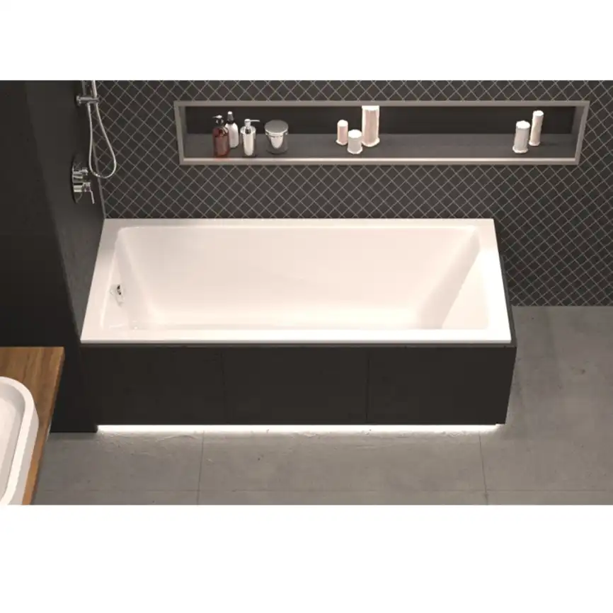 Акриловая ванна Whitecross Wave Slim 160x70 акрил с тонким бортом, встраиваемая, 0111.160070.100 Белая фото 3