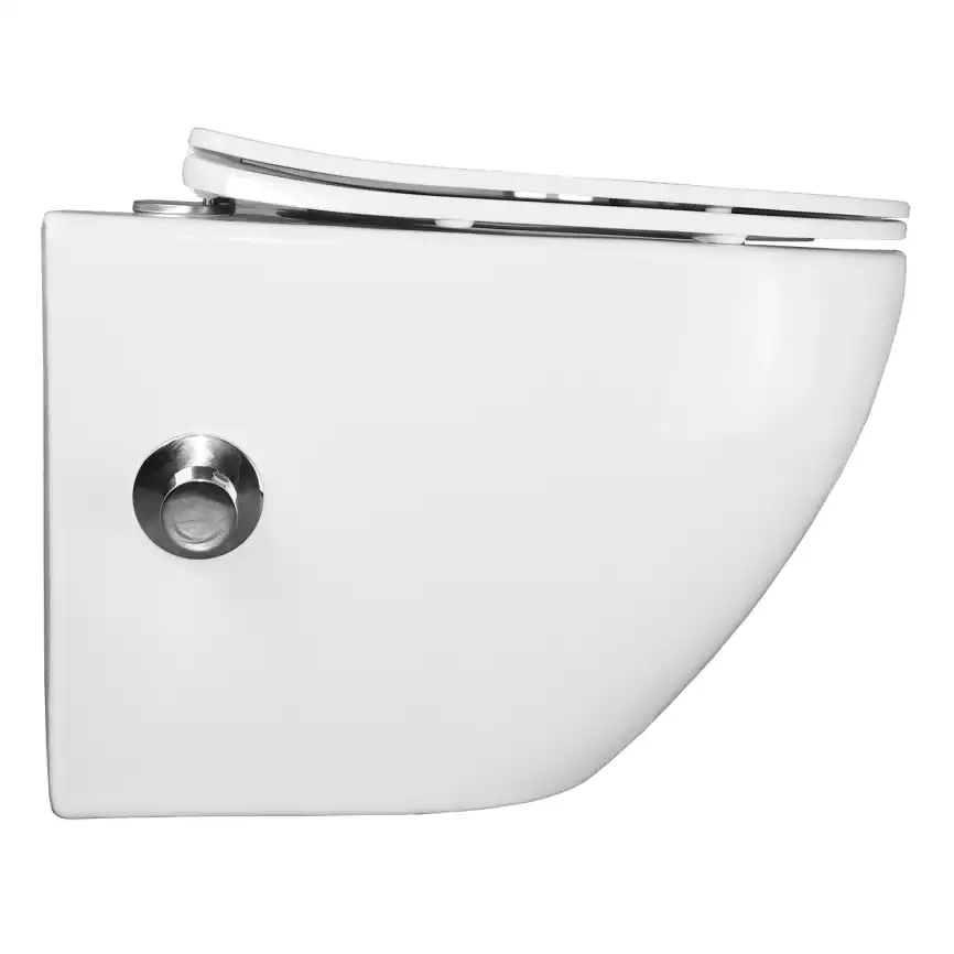 Подвесной унитаз Azario Allegro AZ-3105B c функцией биде, безободковый с сидением микролифт, цвет белый фото 11