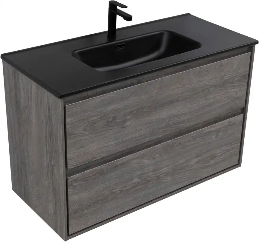 Тумба под раковину Aquanet Милан 100 дуб рошелье, подвесная, 336375 фото 4