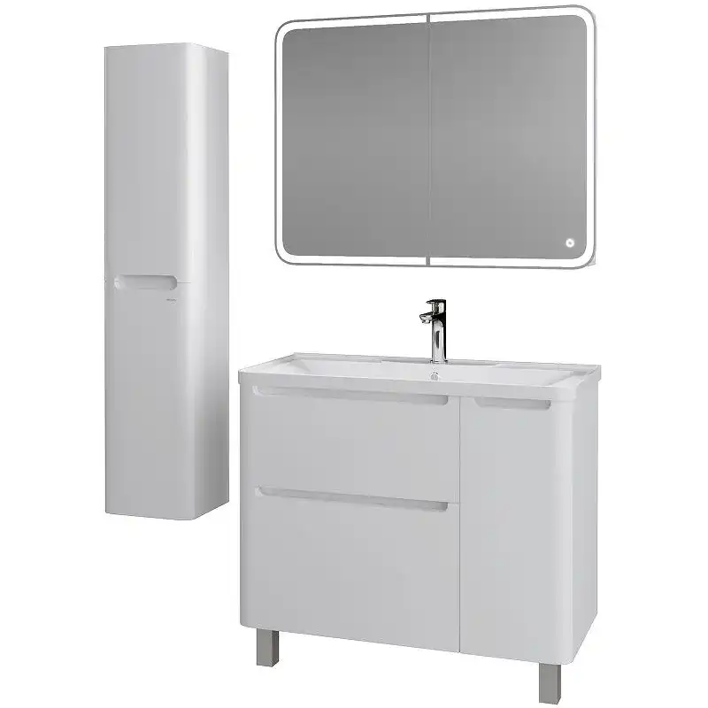 Зеркальный шкаф Grossman АДЕЛЬ-100 см правое с LED подсветкой 2010004 фото 4