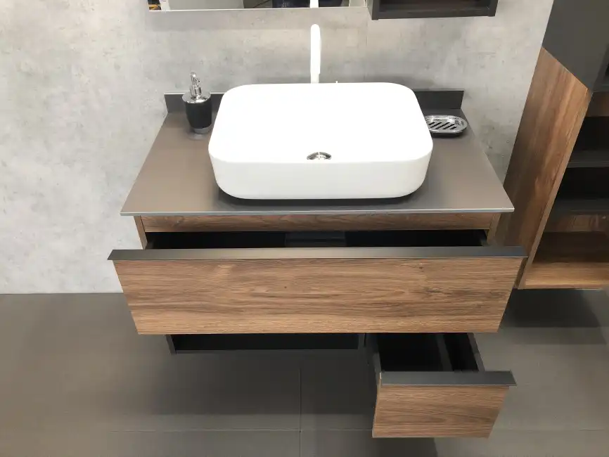 Тумба с умывальником Comforty Штутгарт 90 Дуб темно-коричневый, 00-00002868 фото 7