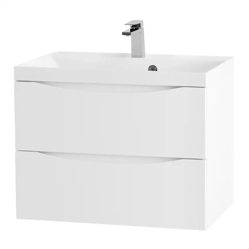 Тумба под раковину BelBagno MARINO-600-2C-SO-BO-P подвесная Bianco Opaco фото 3