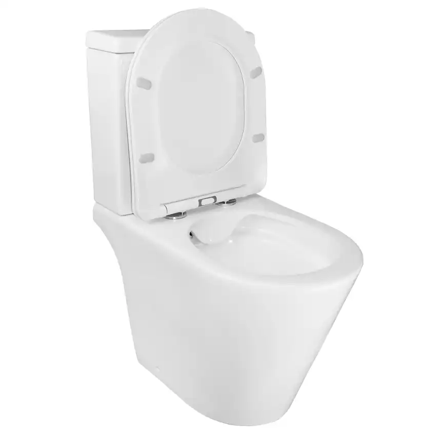 Унитаз-компакт Azario Flin AZ-1363C напольный, безободковый, с бачком и сидением микролифт, цвет белый фото 4