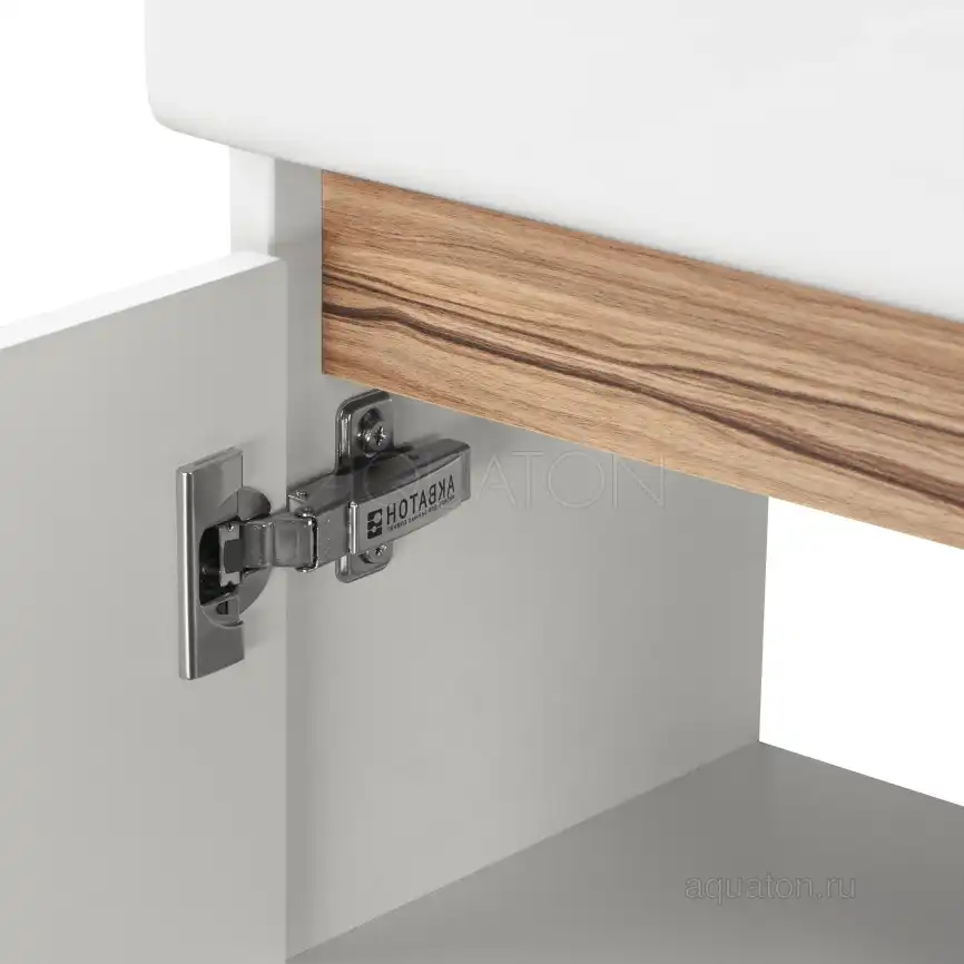 Тумба под раковину Aquaton Эклипс 46 M 1A172801EK49L подвесная левая, цвет эбони светлый фото 5