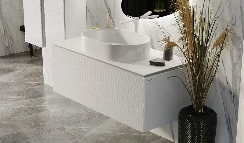 Тумба под раковину Jorno STONE 120 Stn.01.120/P/W/JR Белая фото 2