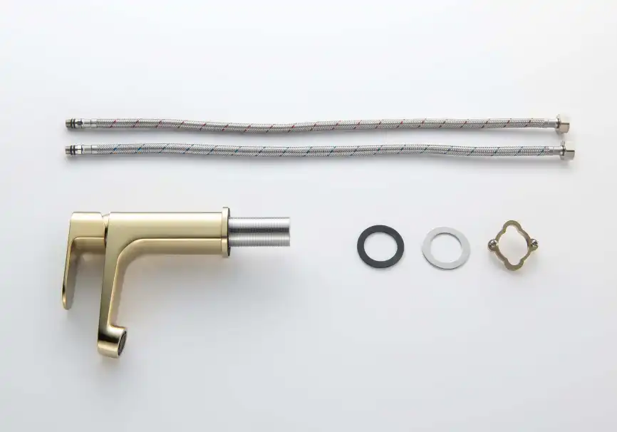 Смеситель для раковины Aquatek Оберон AQ1210BG, Золото матовое фото 6