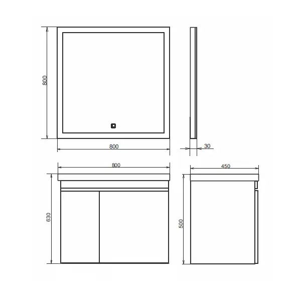 Тумба с умывальником Comforty Осло 80 Бетон светлый, 00-00000836 фото 12