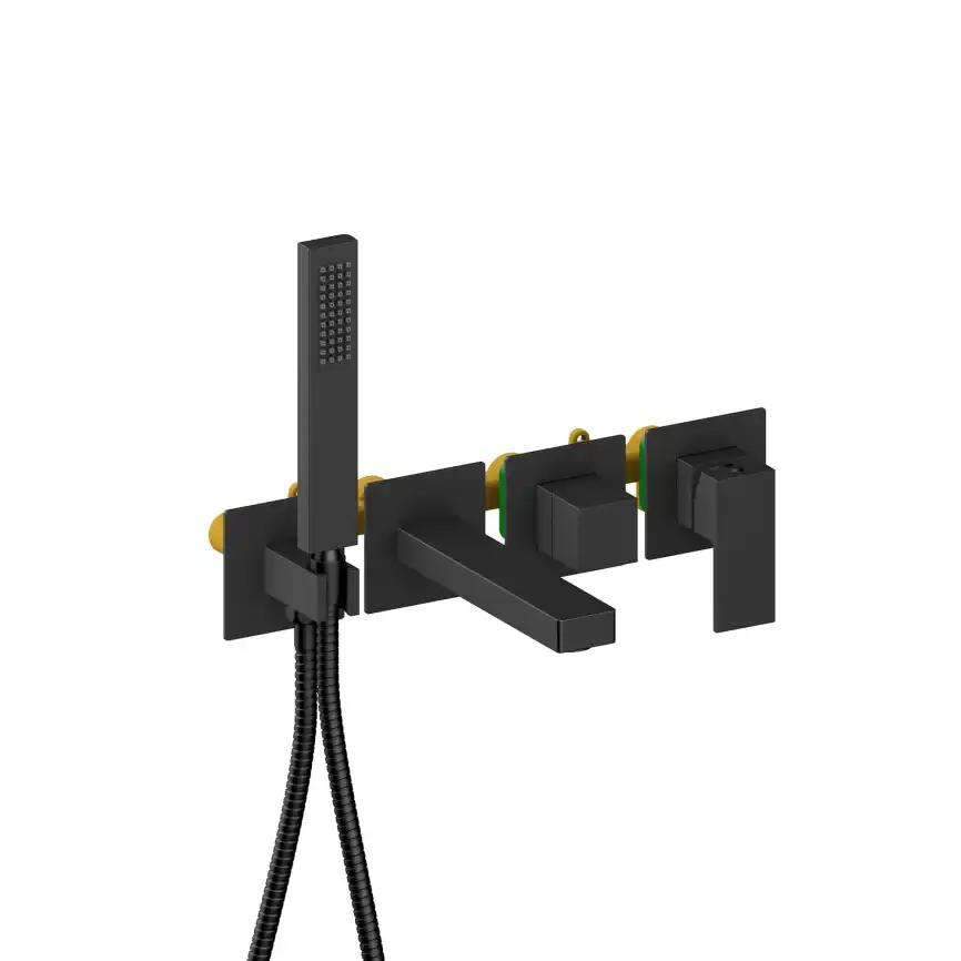 Смеситель для ванны Aquatek Либра AQ1644MB, Черный матовый фото 1