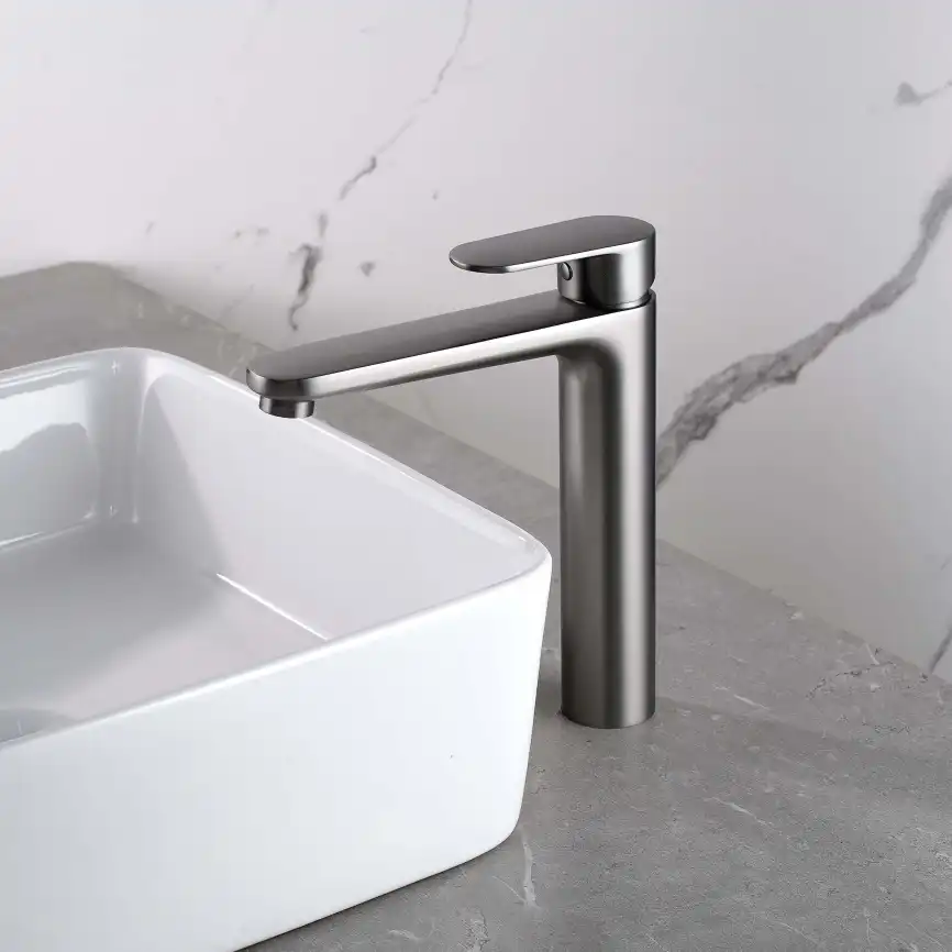 Смеситель для раковины Aquatek Ника AQ1804BGM, Оружейная сталь фото 7