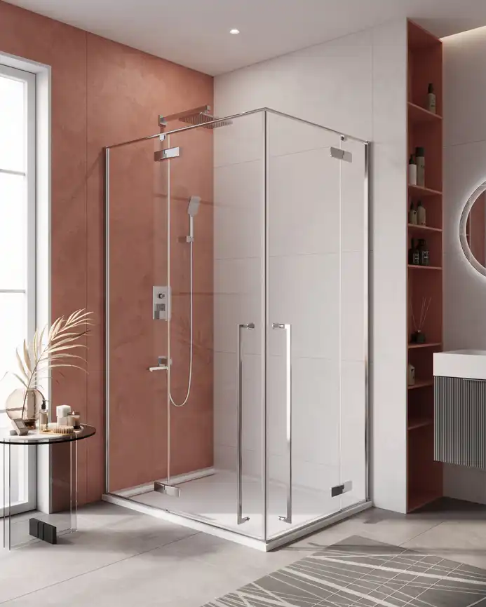 Душевой уголок Cezares LINER-AH-2-120/90-C-Cr-L стекло Прозрачное, профиль Хром фото 1