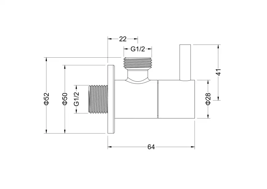 Запорный вентиль Aquatek угловой AQ2452MB, Черный матовый фото 3