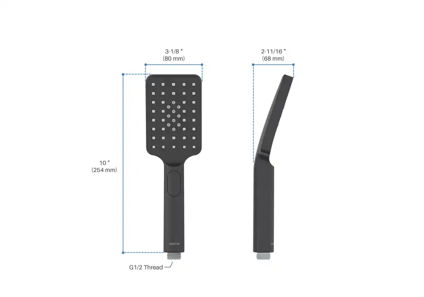 Душевая лейка Aquatek ЛИРА AQ2005MB, Черный матовый фото 3