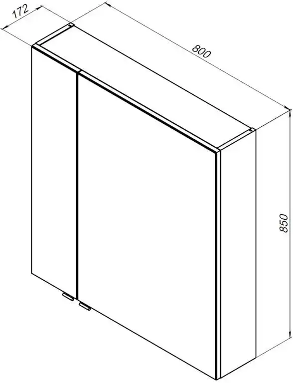 Зеркальный шкаф Aquanet Алвита New 80 Белый матовый 277534 фото 2