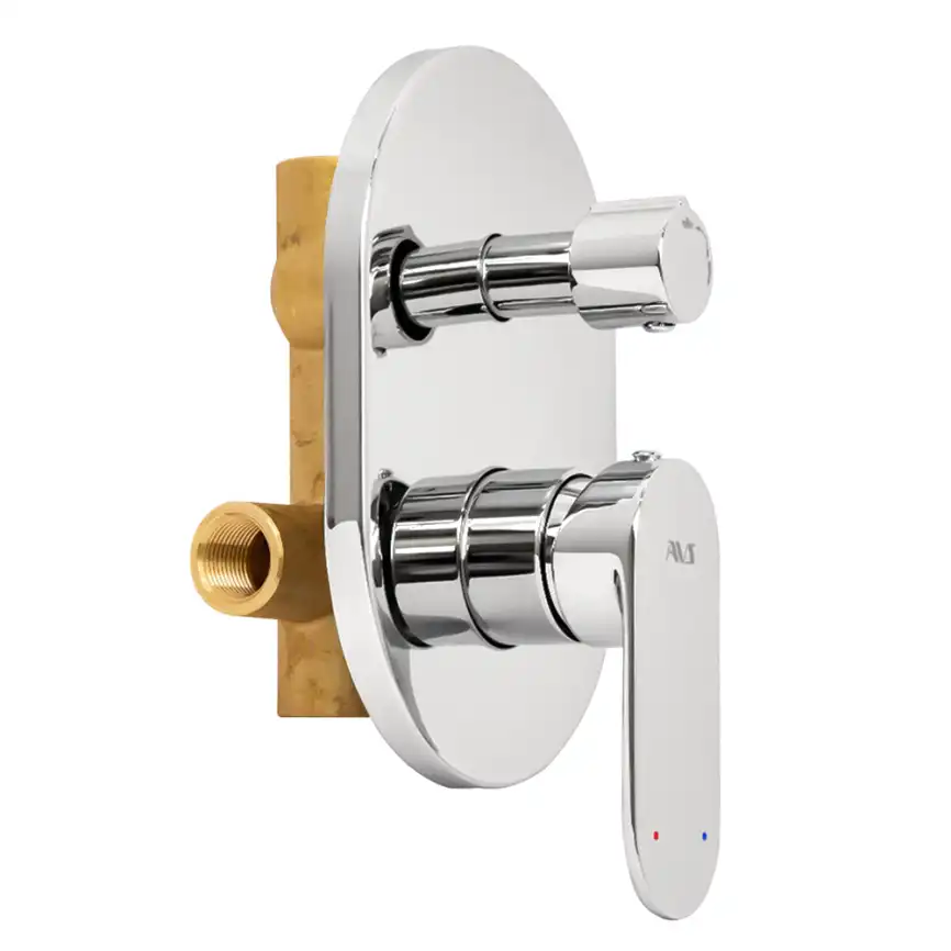 Смеситель для ванны AVS Beauty 811-703-CR встраиваемый, с внутренней частью, хром фото 5