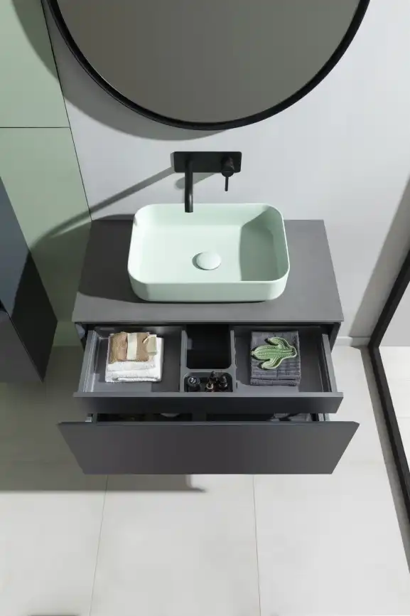 Тумба под раковину Allen Brau Infinity 85 1.21002.AM антрацит матовый фото 33