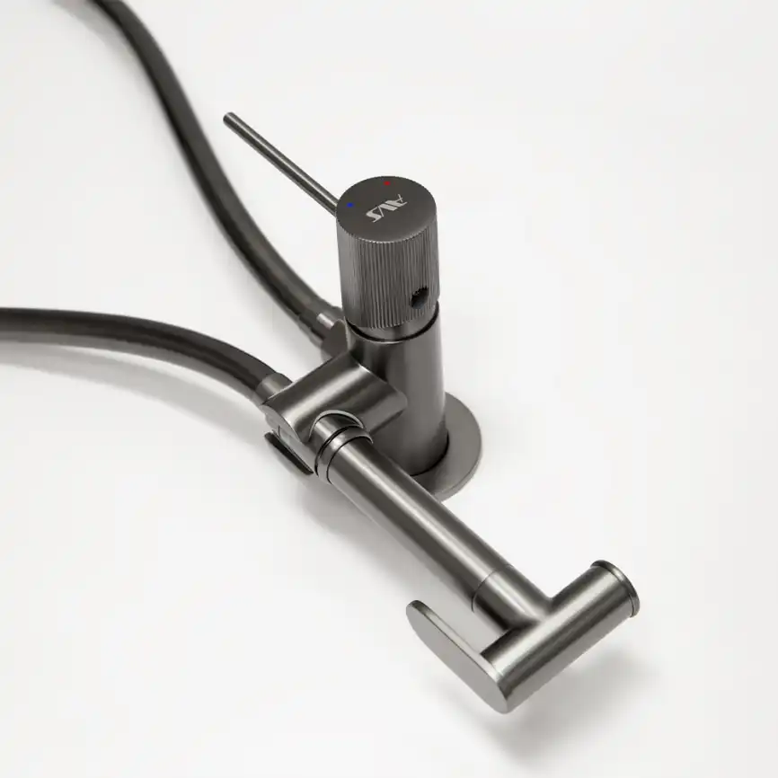 Гигиенический душ со смесителем AVS Pulse 811-031-GM, оружейная сталь фото 3