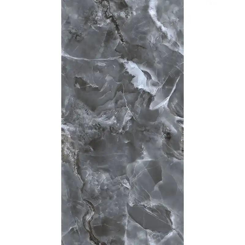 Керамогранит AVS Edonyx Black 60x120 полированный, черный фото 5