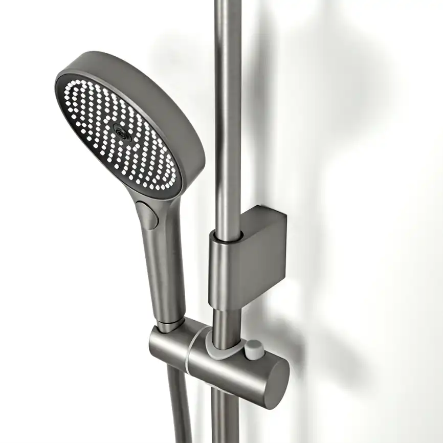 Душевая система AVS Torrent 804-020-GM, оружейная сталь фото 4