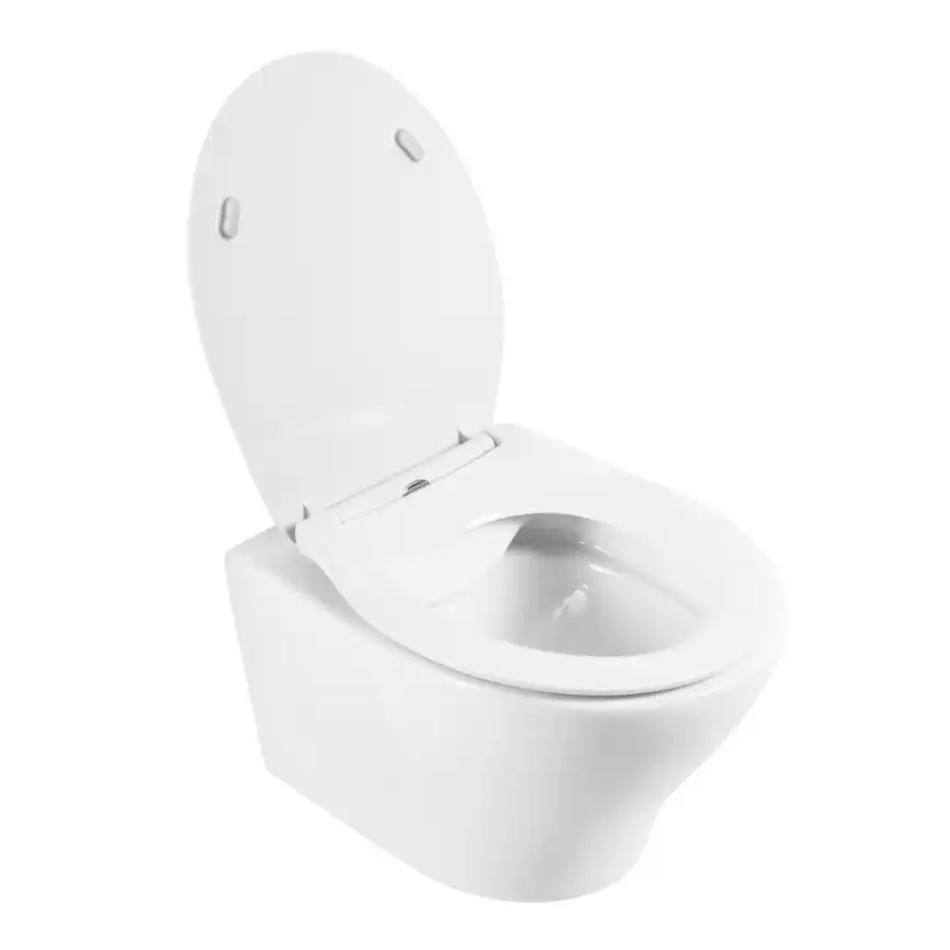 Подвесной унитаз BelBagno ACQUA BB340CHR, безободковый, Белый фото 3