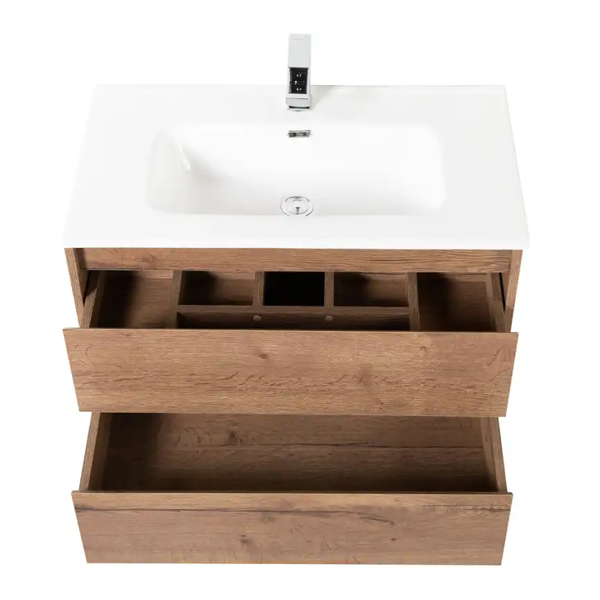 Тумба под раковину BelBagno KRAFT-800-2C-SO-RT подвесная Rovere Tabacco фото 5