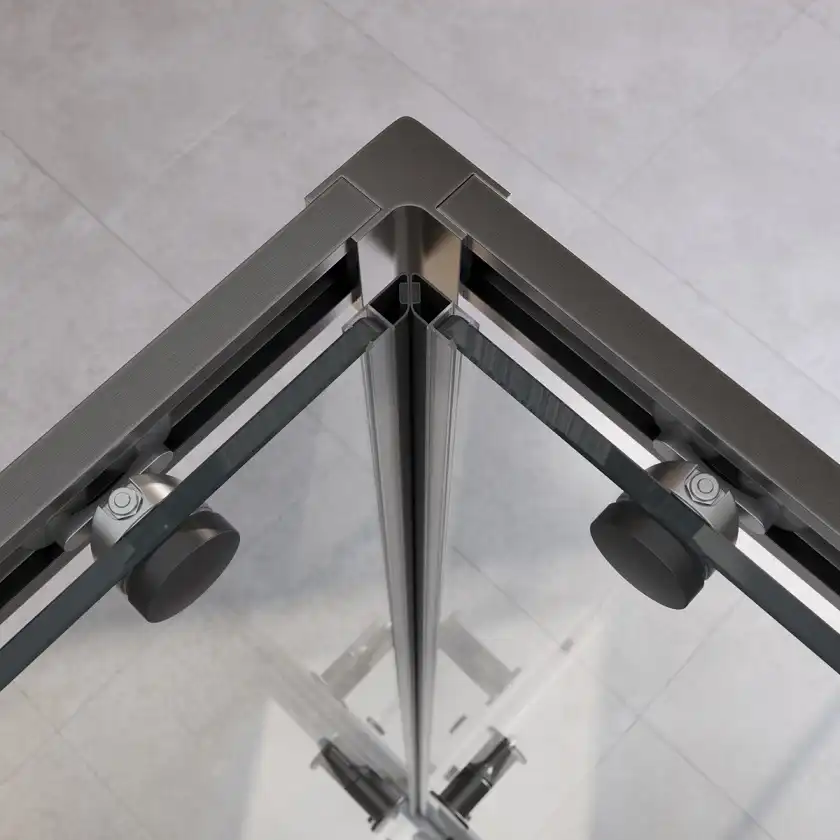 Душевой уголок CEZARES RELAX-304-A-2-100-C-GM стекло Прозрачное, профиль Оружейная сталь фото 2