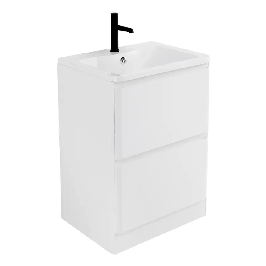 Тумба под раковину BelBagno ALBANO-600-2C-PIA-BL напольная Bianco Lucido фото 6