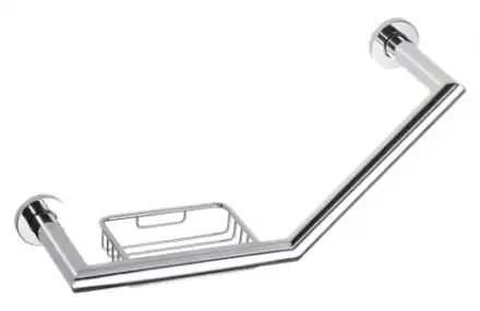 Поручень изогнутый с мыльницей 44 см BEMETA OMEGA хром 104307631 фото 1