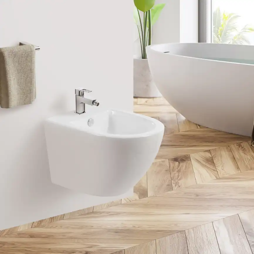 Биде подвесное BelBagno SFERA-R BB046BH, Белый фото 6