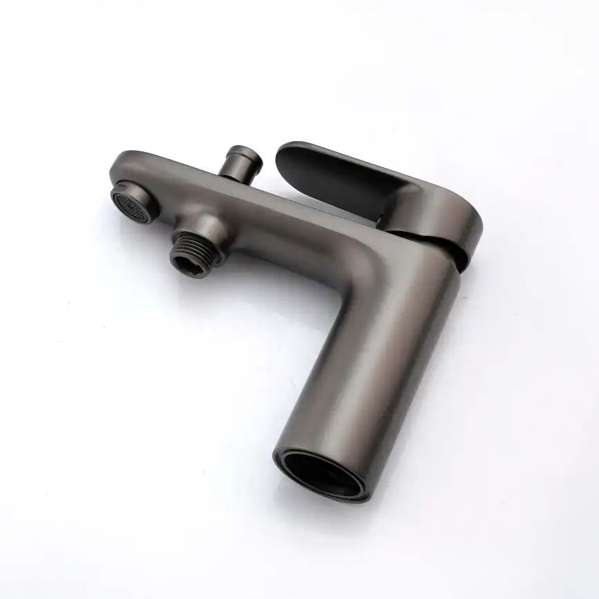 Смеситель на борт ванны Aquatek Ника AQ1844BGM, Оружейная сталь фото 4