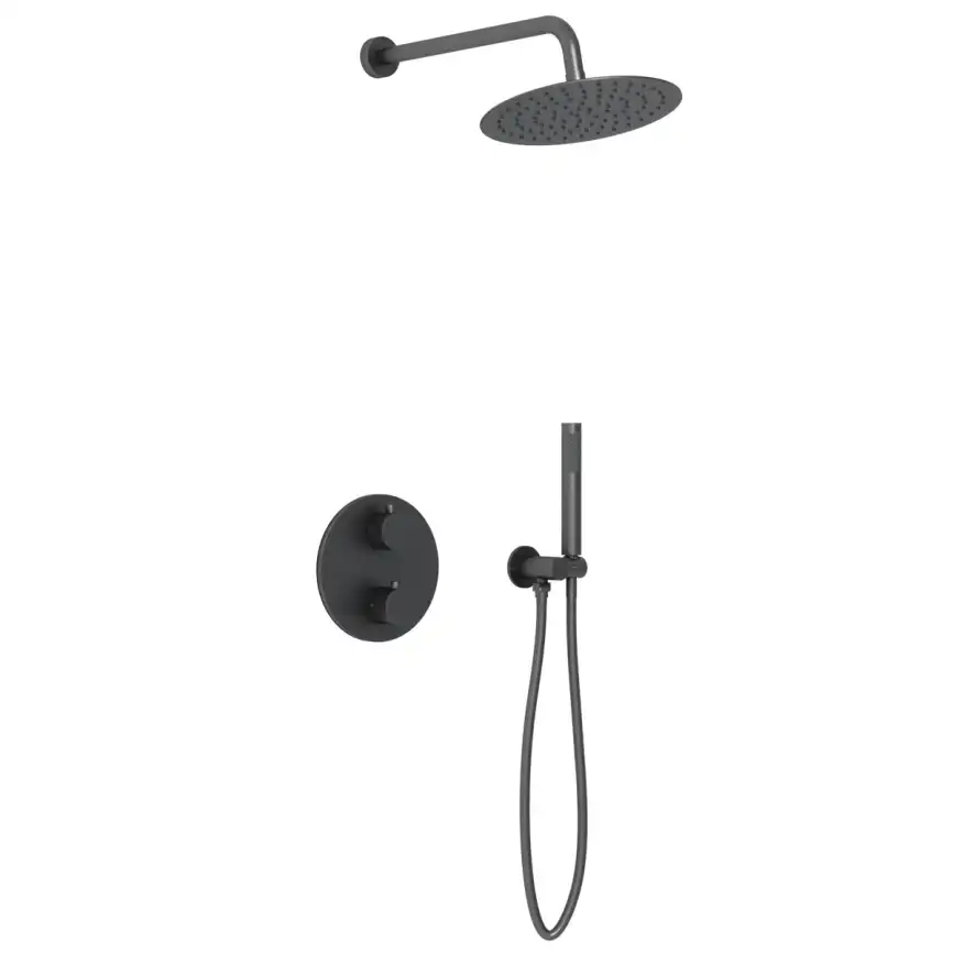 Душевая система  Vincea  VSFW-101TMB VSFW-101TMB  с термостатом, встраиваемая, черный матовый фото 4