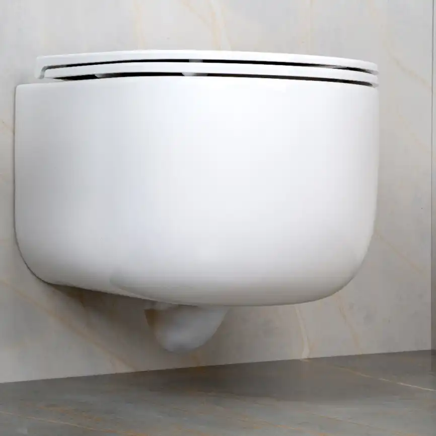 Унитаз подвесной AVS Декарт 801-0036-P-T2-GW безободковый, со смывом Торнадо, белый фото 13