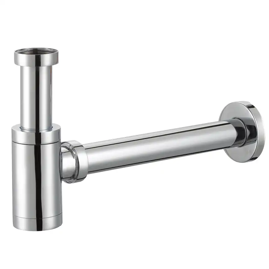 Сифон для раковины AZARIO AZ-108-CHR G 1 1/4, без выпуска, цилиндр, латунь, хром фото 1